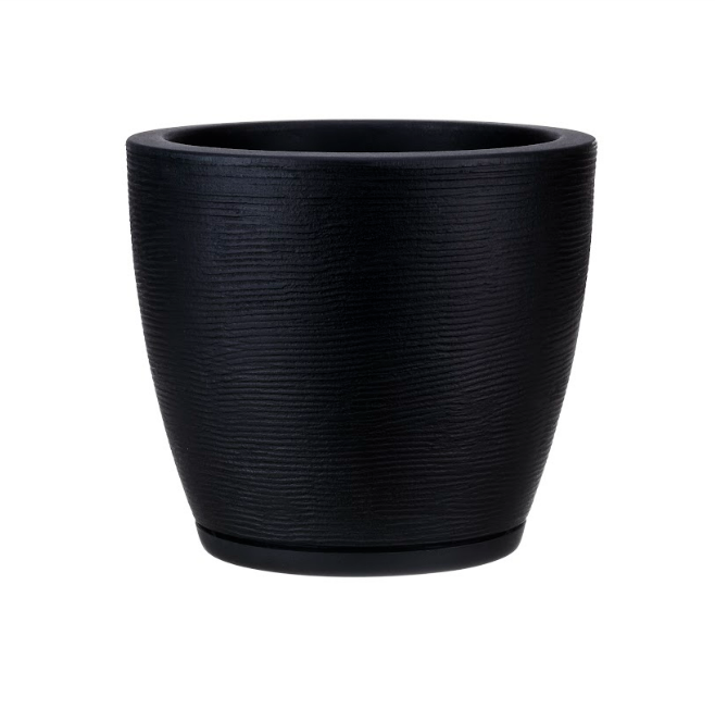 MACETERO FLORIDIS AMSTERDAM NEGRO 28CM DE ALTO-0