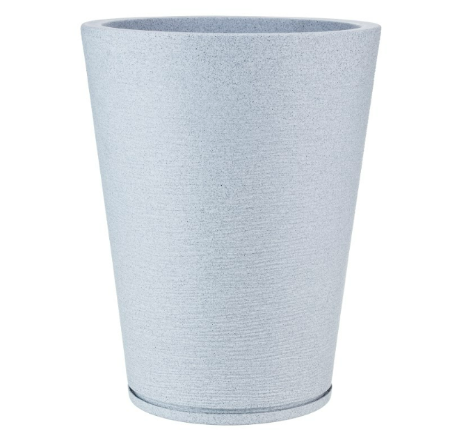 MACETERO FLORIDIS GENEBRA GRIS CLARO 57CM CON PLATO-0