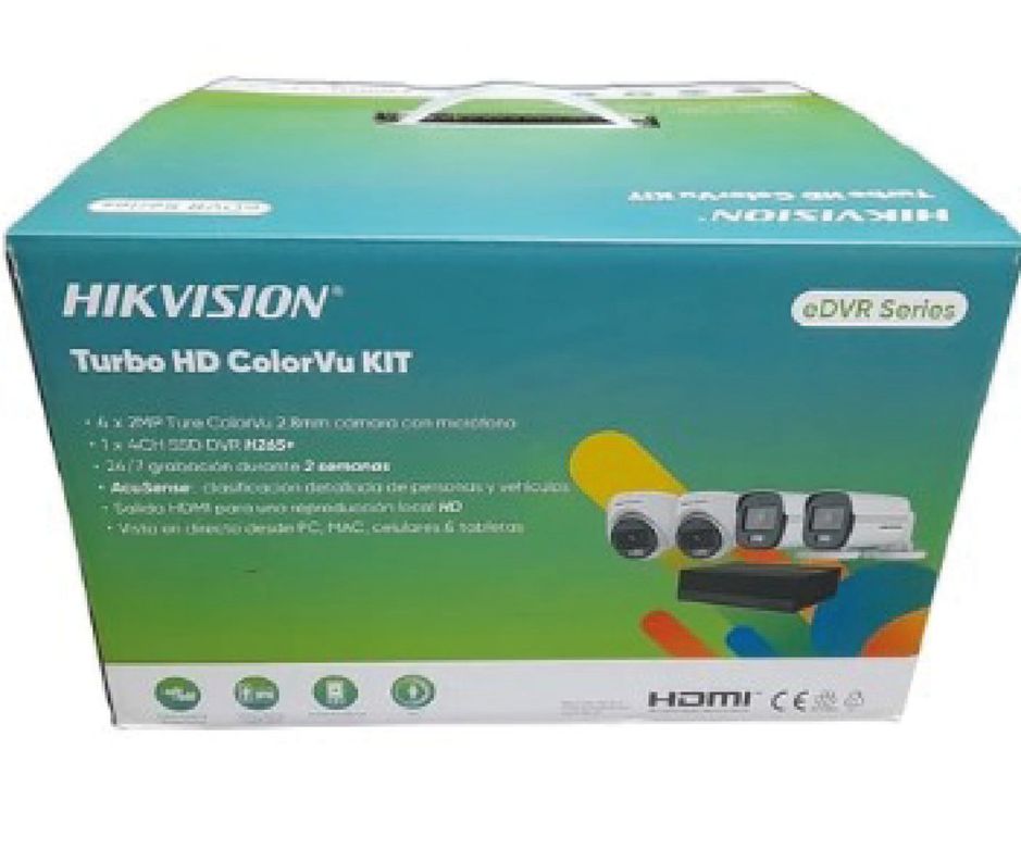 Kit CAMARA DE SEGURIDAD Turbo HD ColorVu con microfono vision nocturna-0