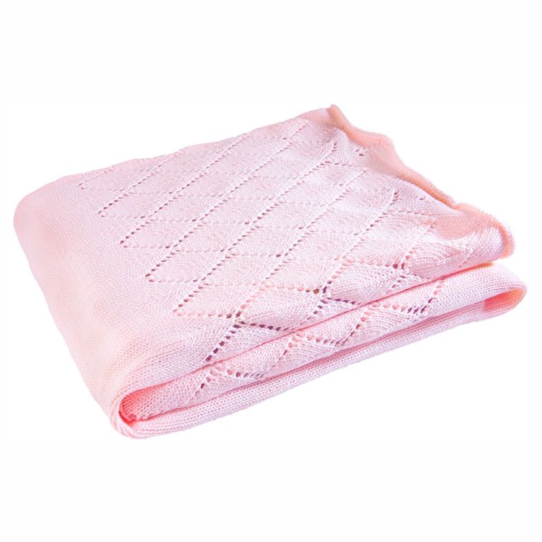 Manta Para Bebé en Algodón Rosa-0