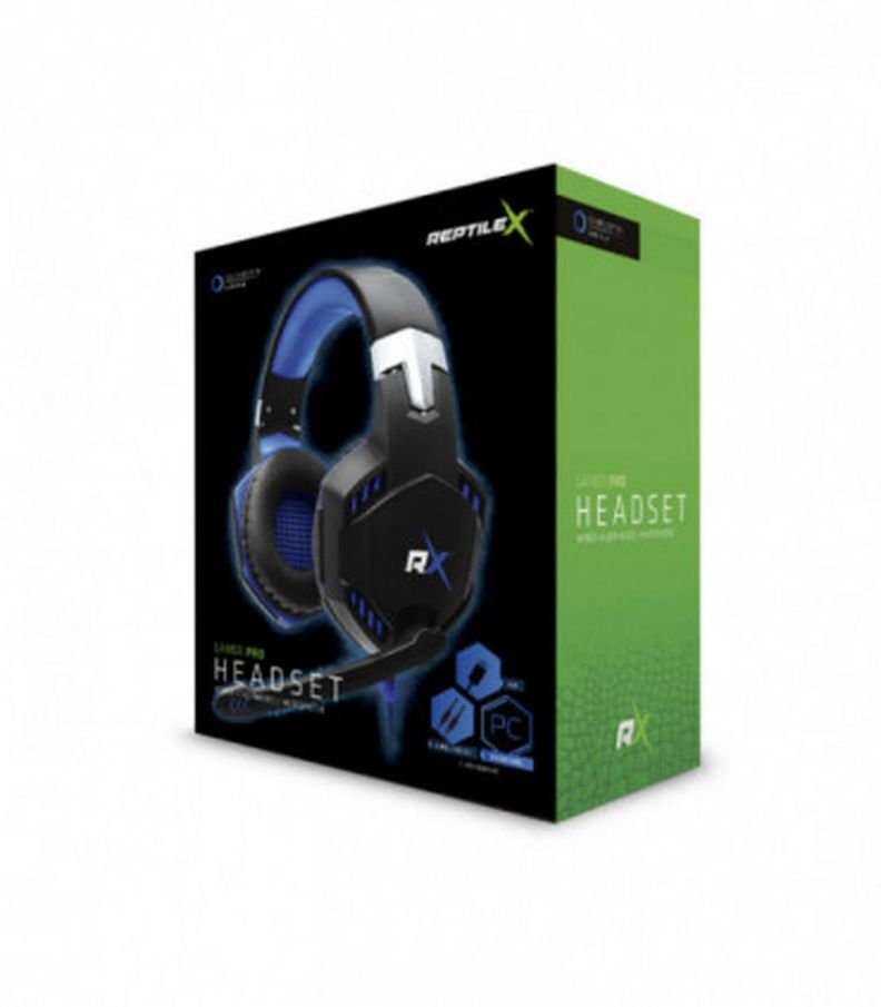 Audifonos Reptile X Gamer Pro Para Pc, Con Microfono Y Control De Volumen. Blue-0
