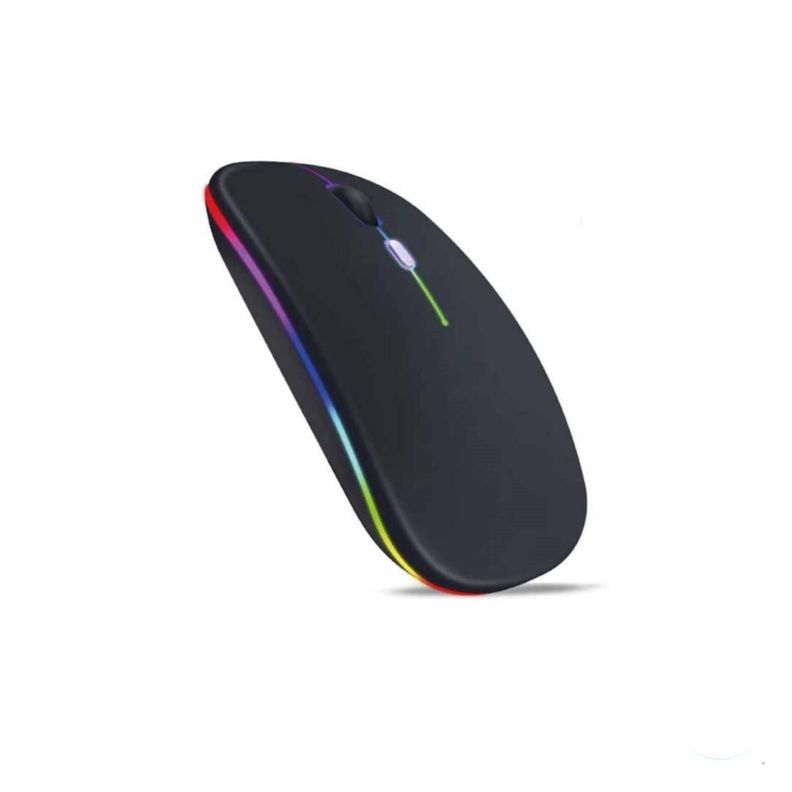 Mouse Inalámbrico Recargable 2.4Ghz Led Rgb Distancia 10Mts-0
