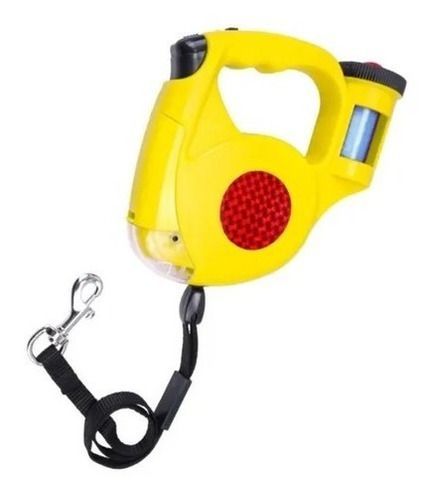 Correa Retractil 5 Metros Luz Bolsa Basura Mascotas Perro-2
