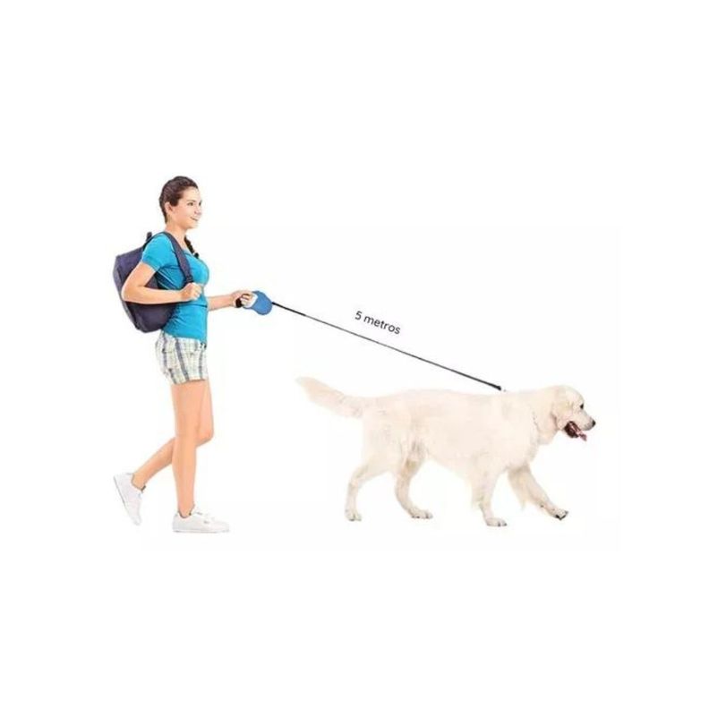 Correa Retractril Automatica Paseo Perro Mascotas 5 Metros-2