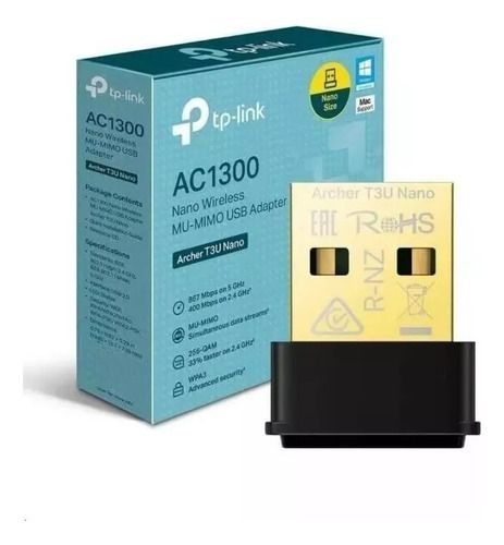 Adaptador Usb Inalambrico Wifi Tplink Archer T3u Nano Ac1300-1