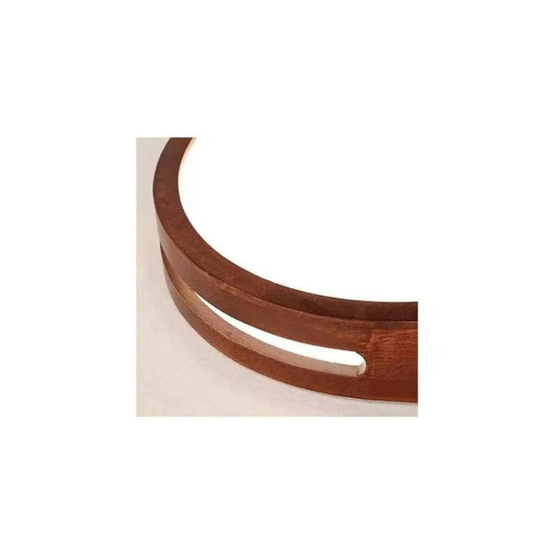 Panel Plafón Led Borde Madera Sobrepuesto  Moderno 40cm Deco-2