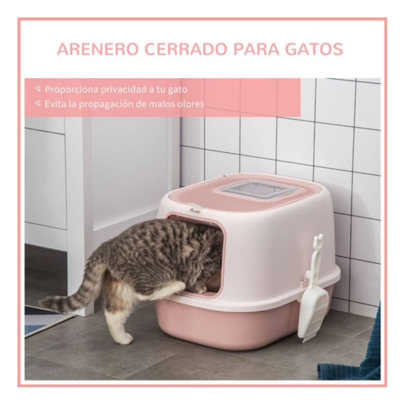 Baño Arenero Cerrado Sanitario Higiene Para Gatos-1