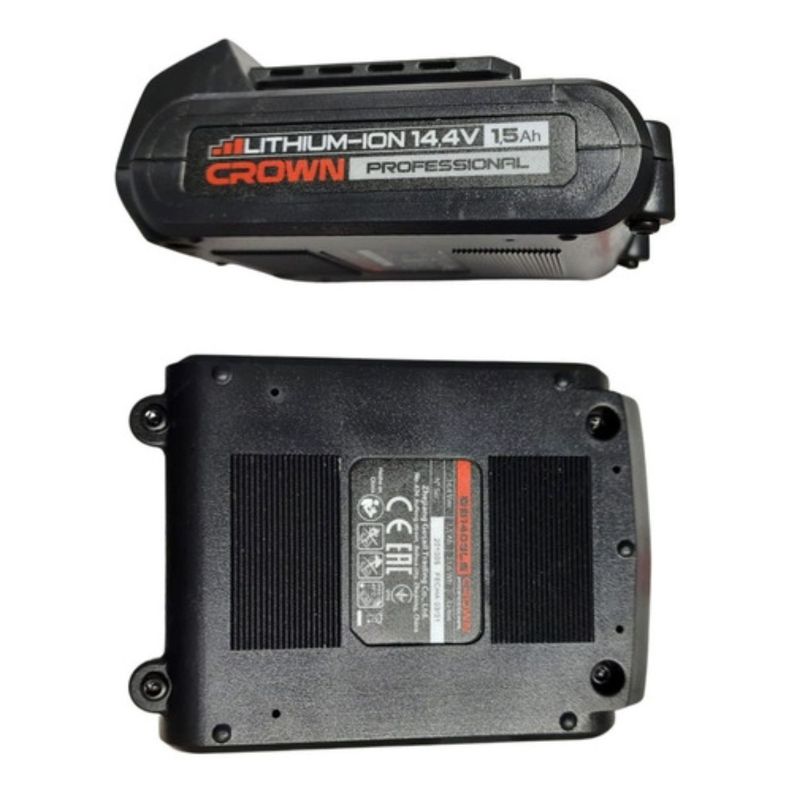 Taladro Inalambrico Recargable 14.4v + 2 Baterias Crown Pro-4