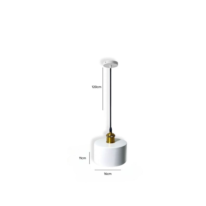 PACK 2 LAMPARA TECHO CANOPE BLANCA PORTA AMPOLLETA  MORAVA-4