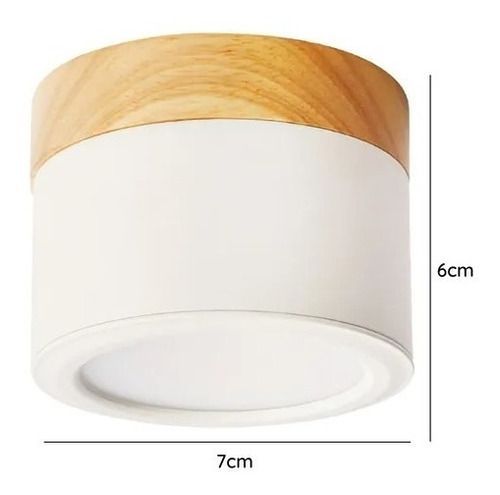 Panel Sobrepuesto Borde Madera Decorativo Led 6w Luz Fria-1