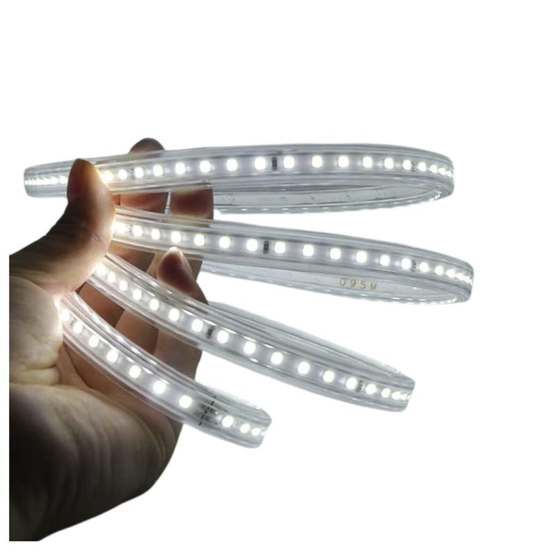 Cinta Led Blanca Impermeable 30 Metros Con Conector Al 220v-0