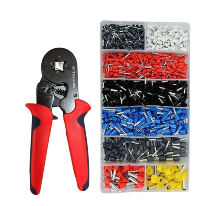 Kit De Alicate Crimpadora Ajustable Terminal  /  1200 Piezas-0