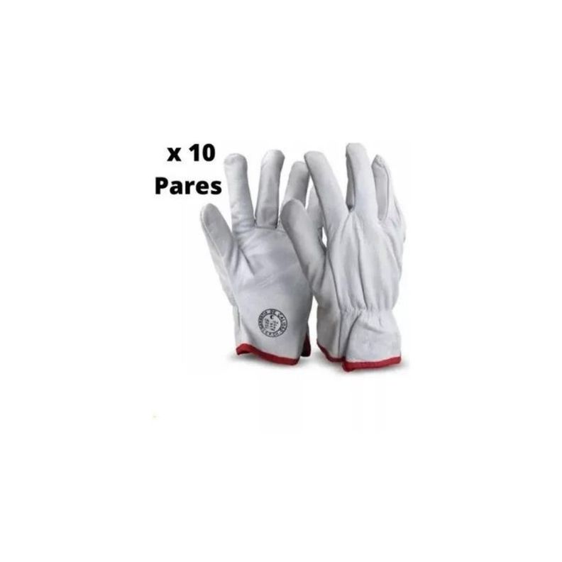 Guantes De Cabritilla Sin Forro Certificado Pack 10 Unidades-3