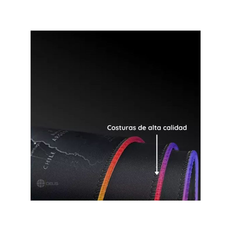 Mouse Pad Alfombrilla Antideslizante  /  Luz Led Rgb Gamer-3