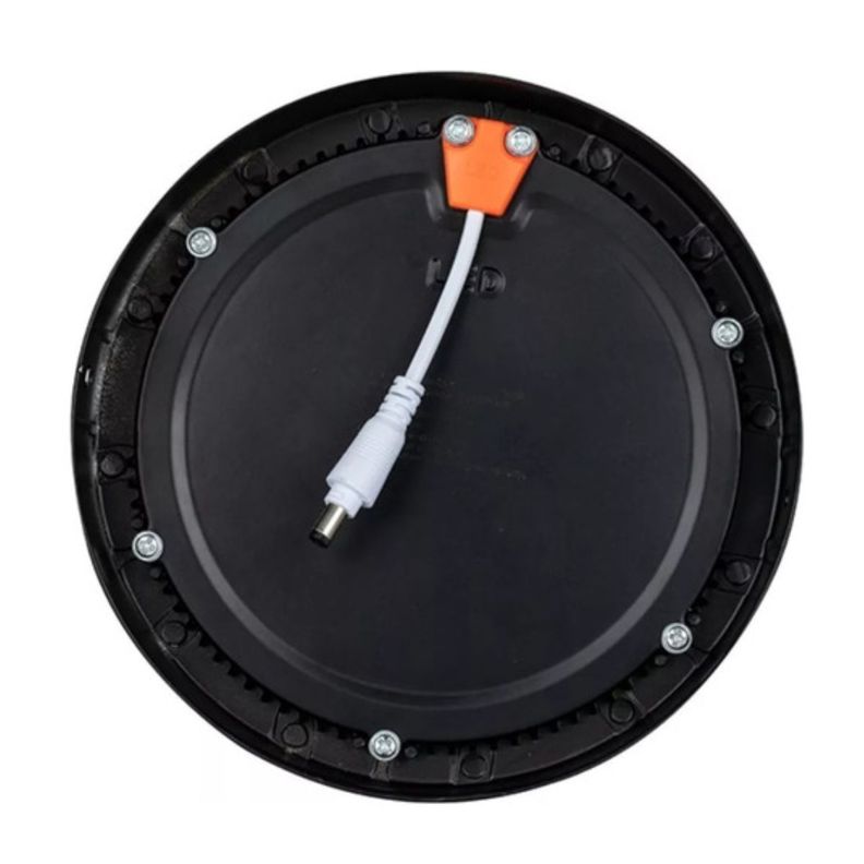 Panel Led Negro Sobrepuesto Redondo 18w 3 Años Garantía-3