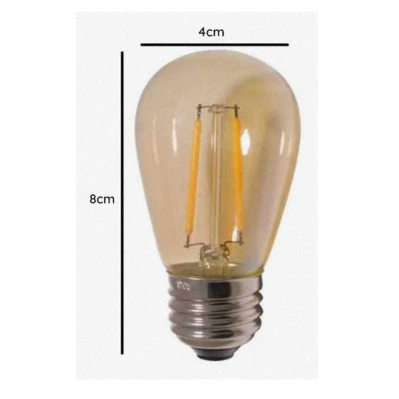 Pack X15 Ampolleta Led Vintage Edison S14 Rosca Normal E27-4