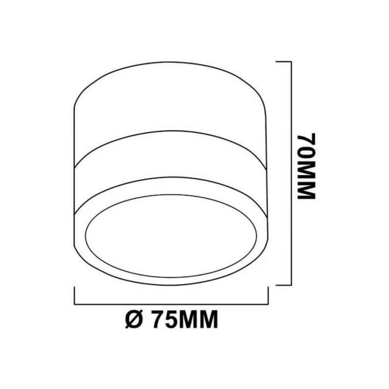 Panel Sobrepuesto Con Vidrio Decorativo Led 7w Luz Fría-3