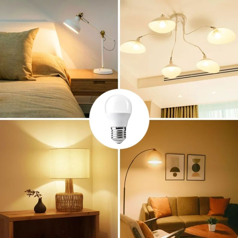 Pack 10 Ampolleta Led Mini Bola E27 Rosca Normal 5w G45 Sec-1