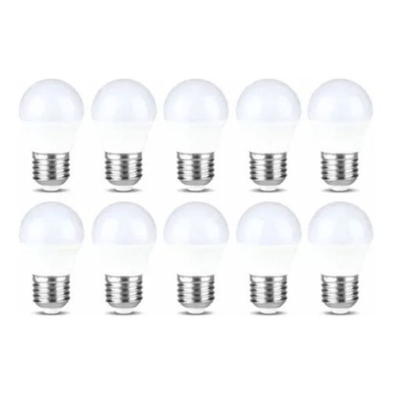 Pack 10 Ampolleta Led Mini Bola E27 Rosca Normal 5w G45 Sec-2