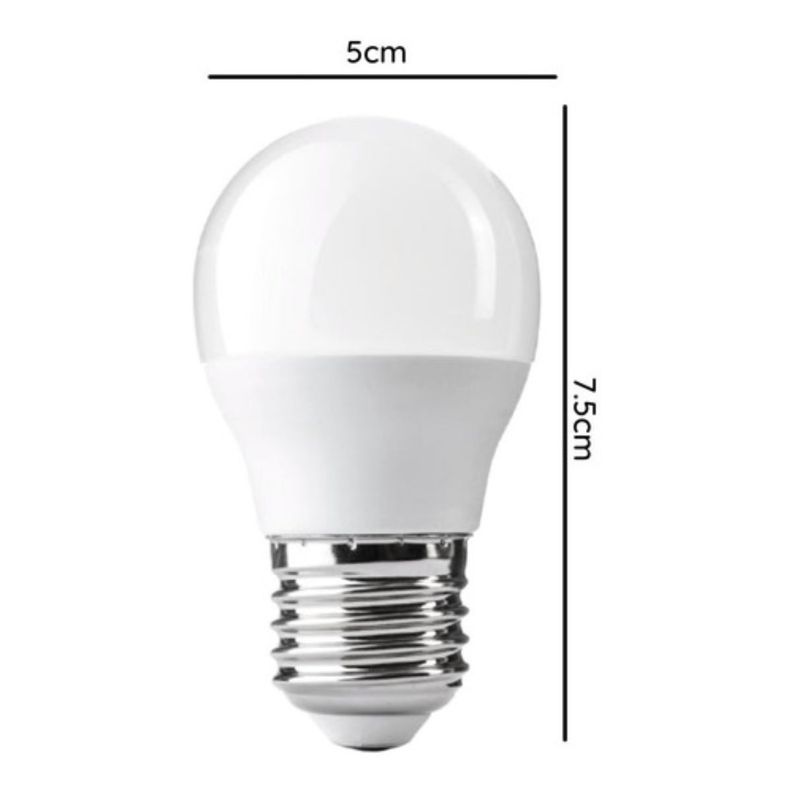 Pack 10 Ampolleta Led Mini Bola E27 Rosca Normal 5w G45 Sec-3