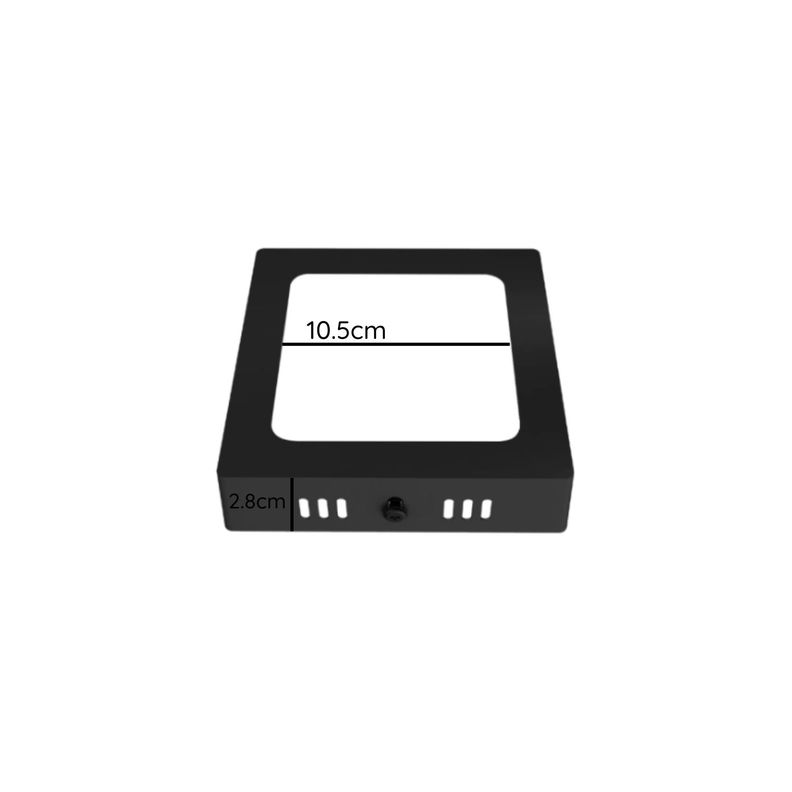 Panel Plafón Led 6w Sobrepuesto Cuadrado Borde Negro-1