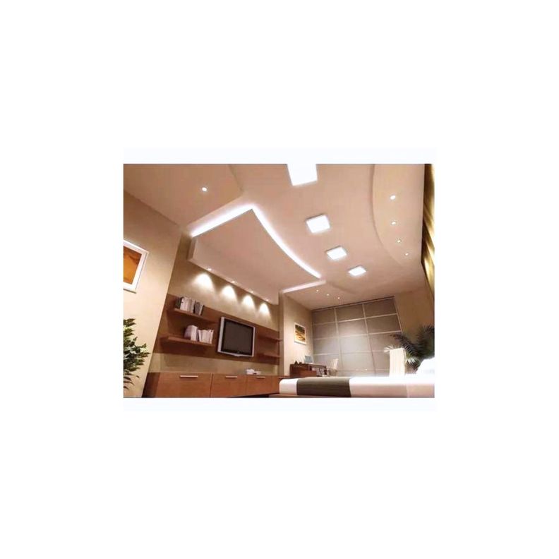 Panel Plafón Led 6w Sobrepuesto Cuadrado Borde Negro-2