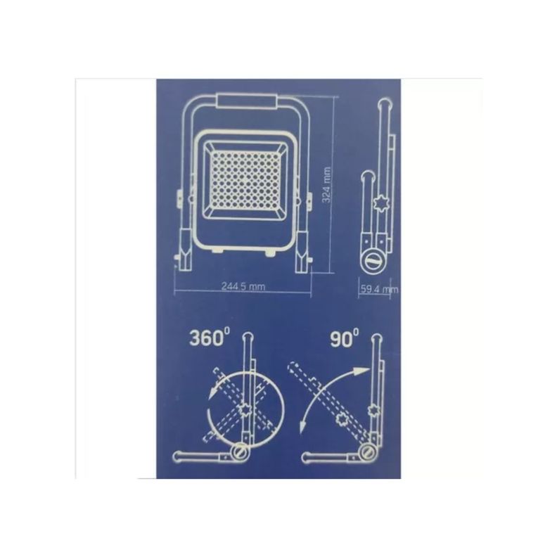 Foco Proyector Led Recargable Portátil 50w Ip65  Baliza-4