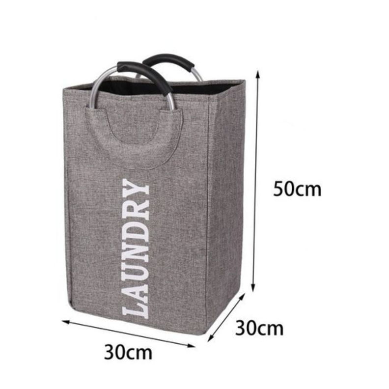 Cesta De Ropa Sucia Plegable Grande Mango De Metal Laundry-1