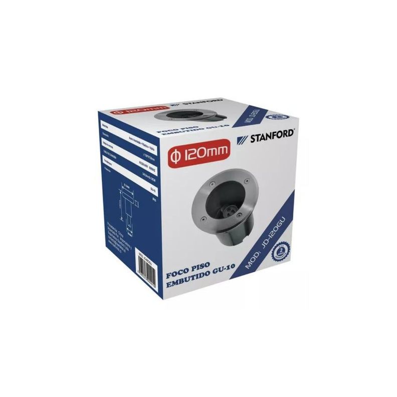Foco Embutido Piso Porta Ampolleta Dicroico Gu10 Exterior-3