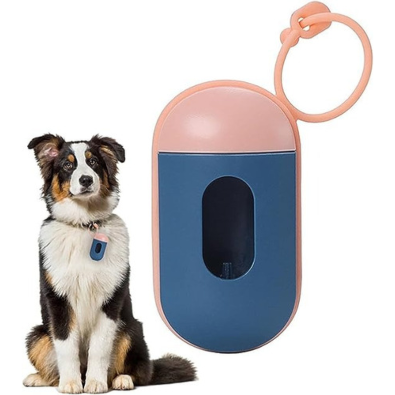 Practico Dispensador Porta Bolsa Desechos Mascotas Paseo-0
