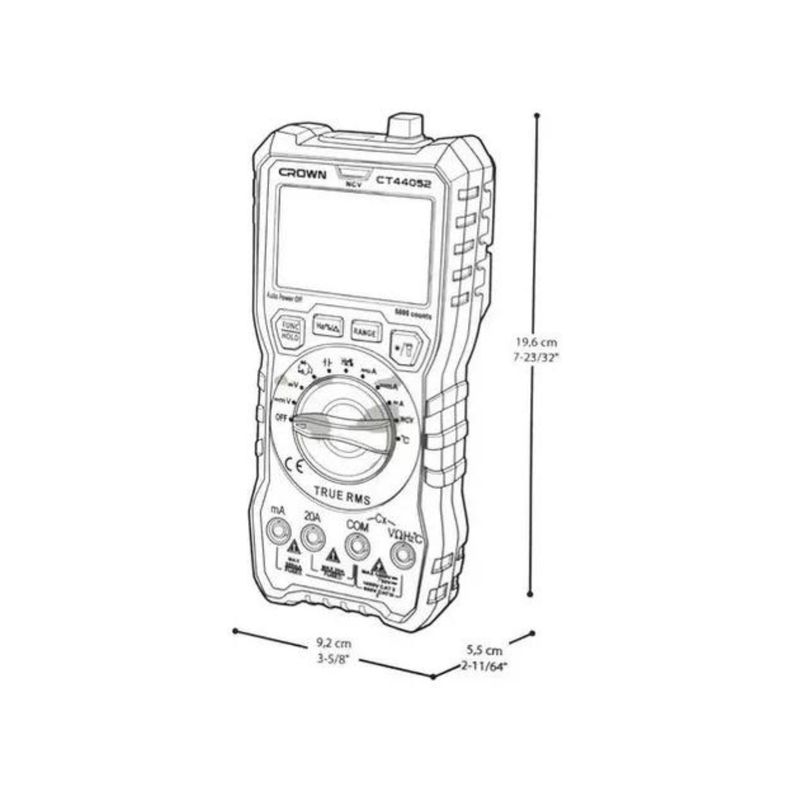 Multimetro Multi Tester Medidor Digital Portatil 750v Crown-7