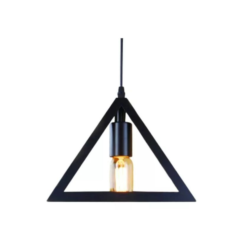 Lampara Colgante De Fierro  Triangulo Industrial  E27-5