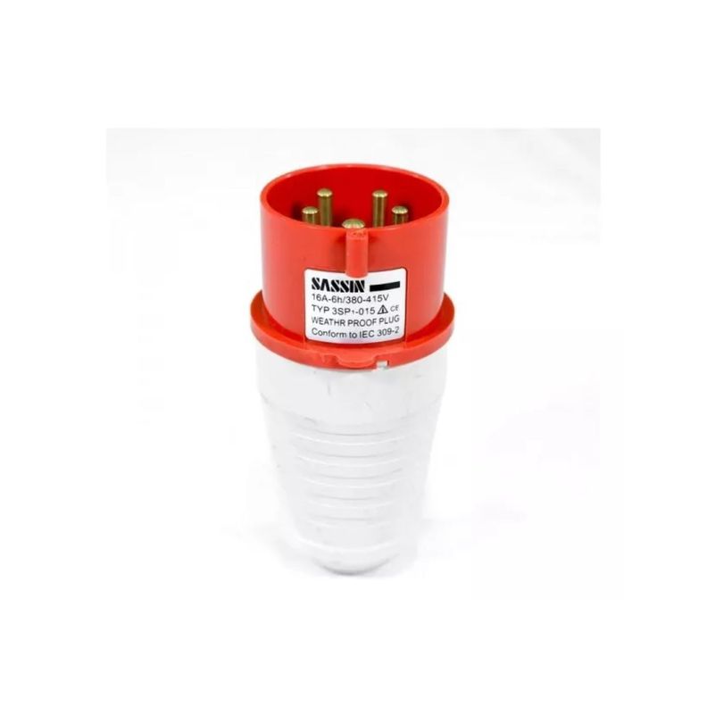 Enchufe Industrial Macho Volante Ip44 16a 380v 3p / n / t-2