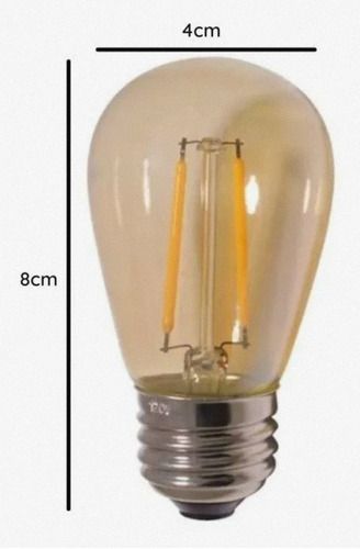 Pack X 15 Ampolleta Led Vintage Edison S14 Rosca Normal E27-2