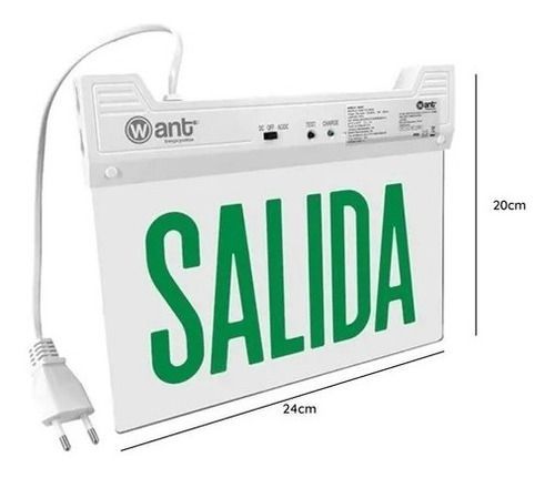 Luz Led Letrero Señalética Emergencia Salida Sec 0.3w 8.3lm-2