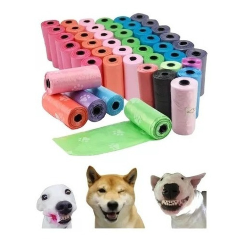 120 Rollos 1800 Bolsas Desechos Perro Repuestos Mascota Gato-0