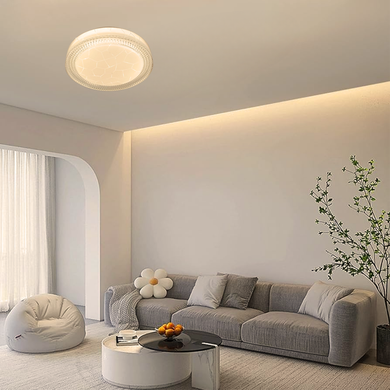 Lámpara Plafón Led 48W 26CM Redondo Sobrepuesto Elegante-3