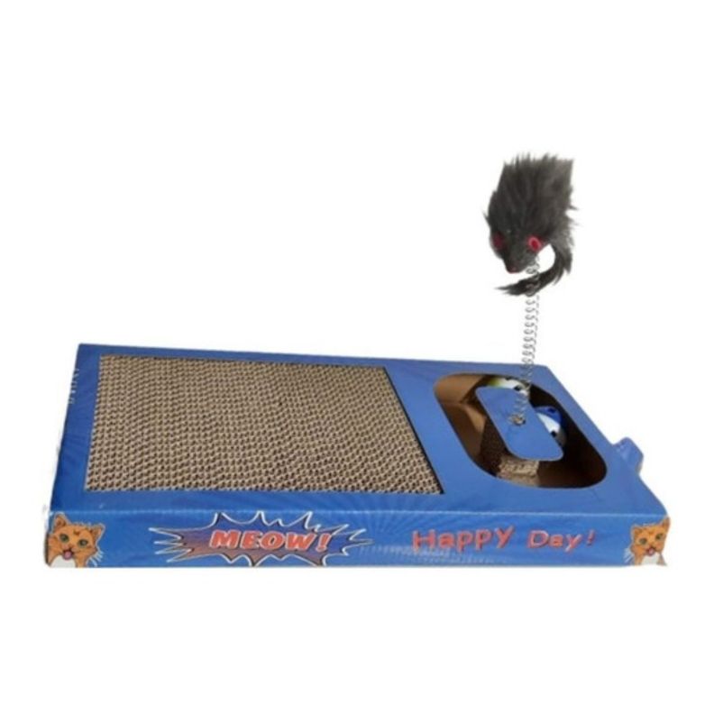 Divertido Juguete Para Gatos Atrapa Al Ratón Con Rascador-2