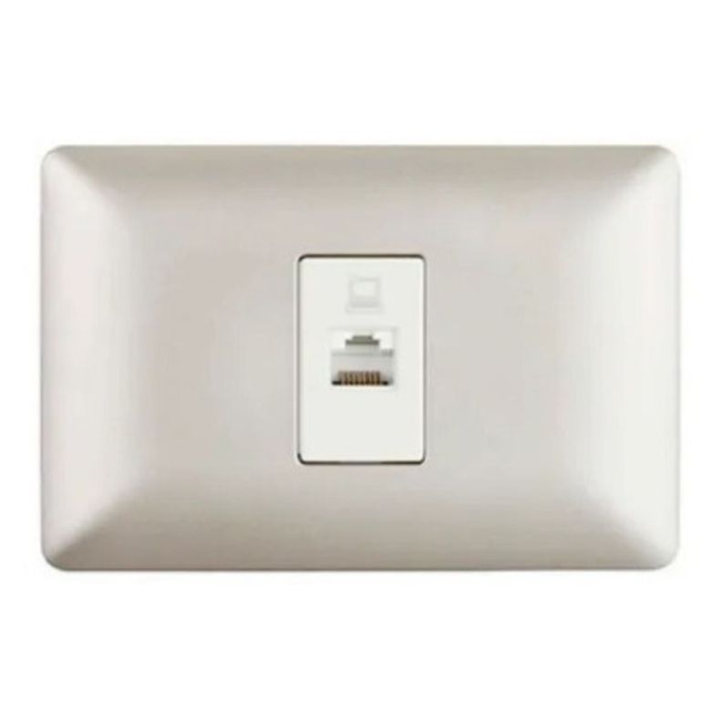 Toma Rrj45 Ethernet Red Internet Blanco Oficina Hogar-0