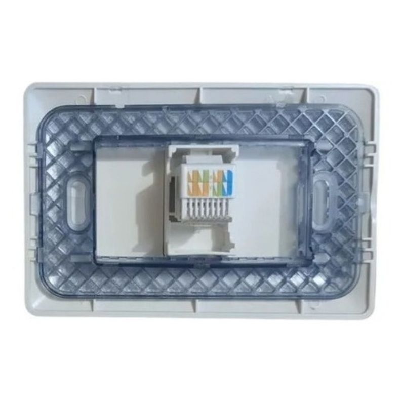 Toma Rrj45 Ethernet Red Internet Blanco Oficina Hogar-1