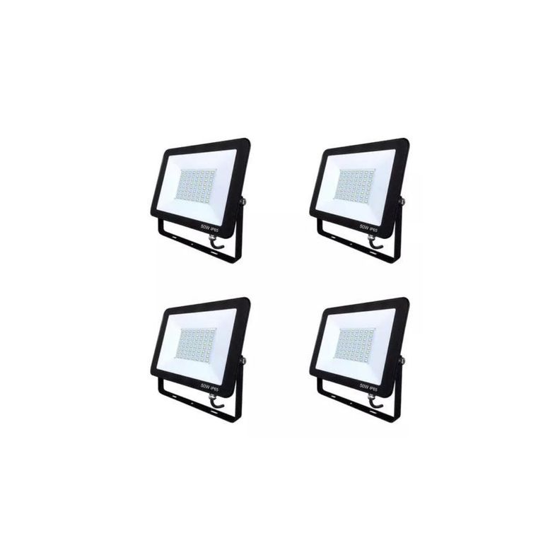 Pack X4 Foco Reflector 50w Led Exterior Ip65 Sec 220v-1