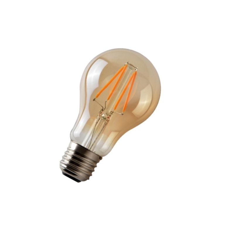 Pack 4 Ampolletas Led A60 Vintage 6w E27 2700k Ambar Retro-0