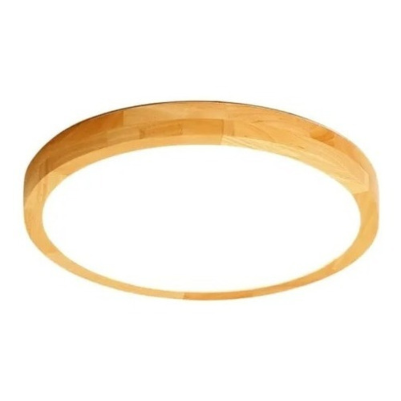 Panel Plafón Led Borde Madera Sobrepuesto  Moderno 40cm 76w-0