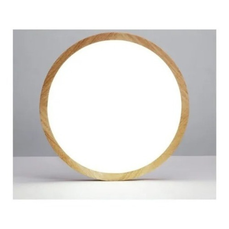 Panel Plafón Led Borde Madera Sobrepuesto  Moderno 40cm 76w-1