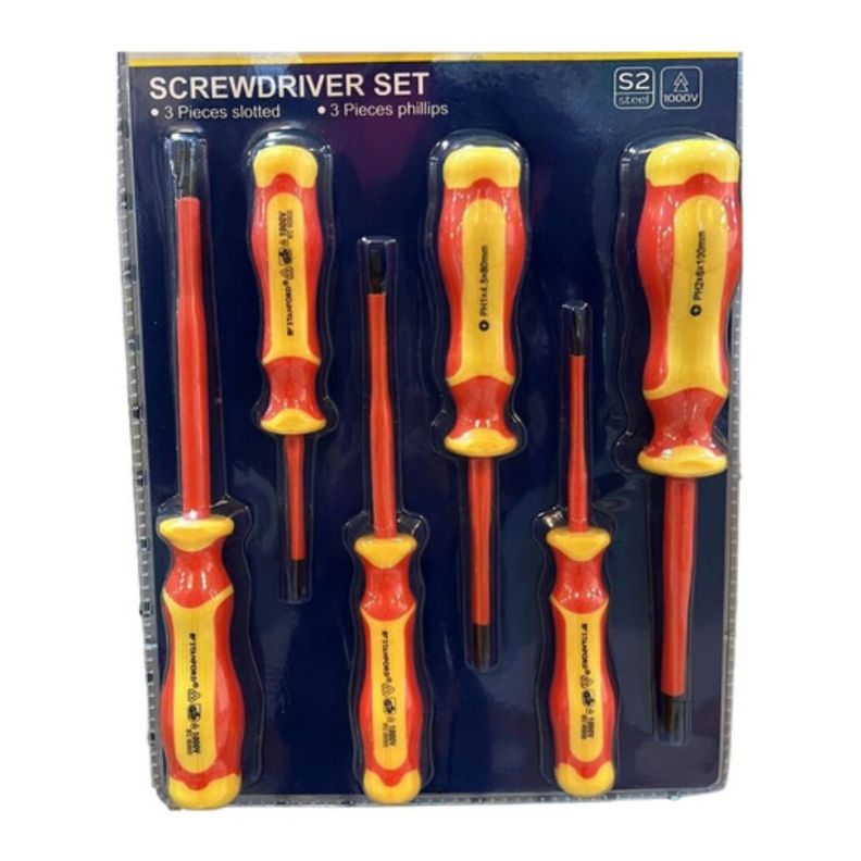 Juego Destornilladores Set Variados 6 Piezas 1kv Electrico-1