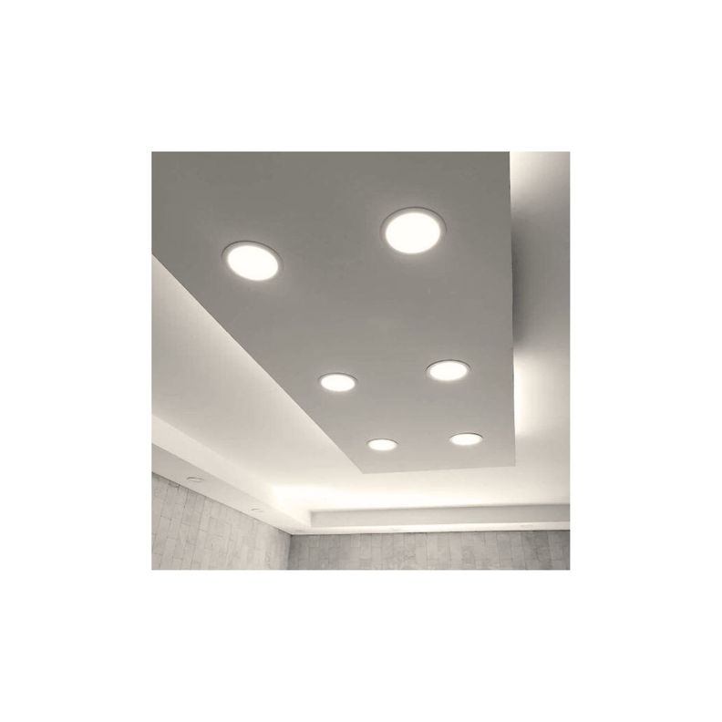 Pack 10 Panel Plafon Led Embutido Redondo 18w Bajo Consumo-1