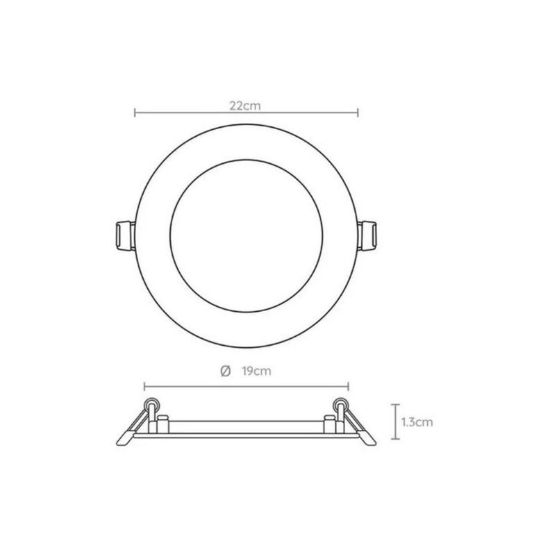 Pack 10 Panel Plafon Led Embutido Redondo 18w Bajo Consumo-4