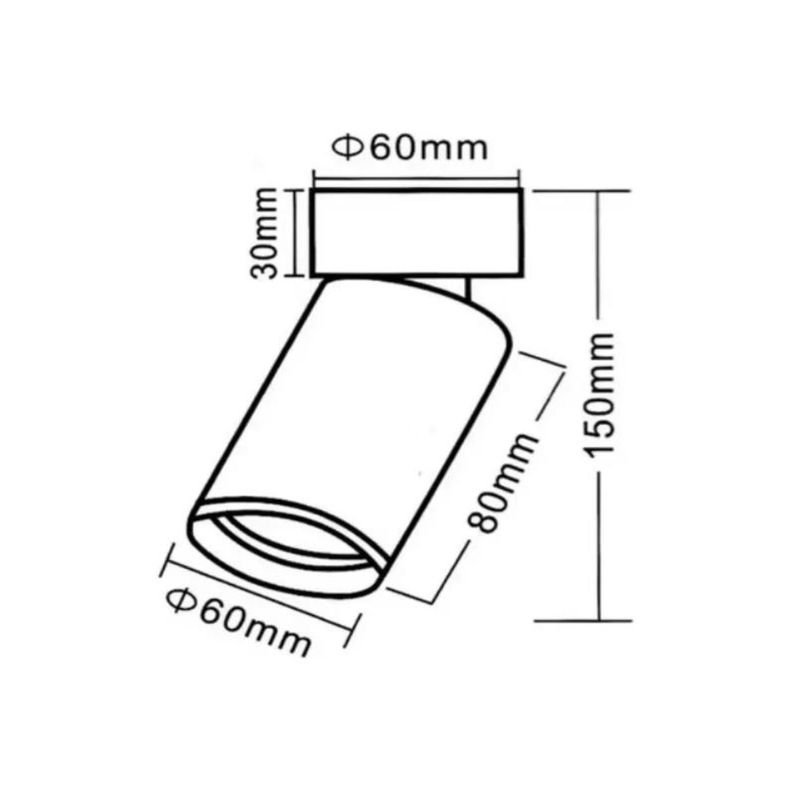 Aplique Blanco Porta Ampolleta Dicroica Gu10 Dirigible-2