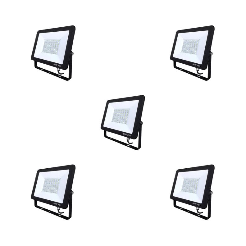 Pack X5 Foco Reflector 50w Led Exterior Ip65 Sec 220v-0