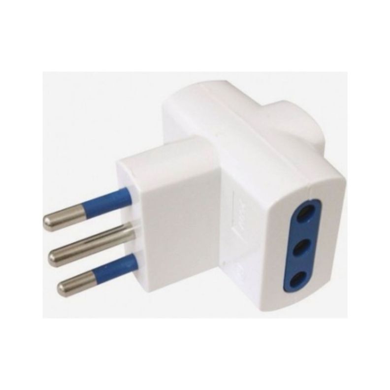 Enchufe Adaptador Triple Blanco 1500w 250v 10a Certificado-2